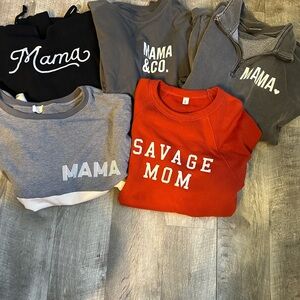 Mama bundle of 5 sweatshirts
